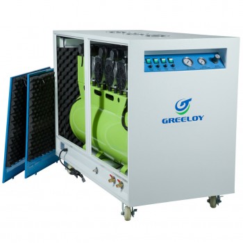 Greeloy® GA-84X 超静音歯科エアコンプレッサー 4馬力 120L 消音ボックス付き