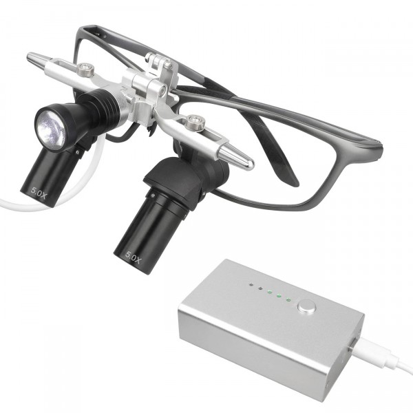 5X 歯科用エルゴルーペ 歯科拡大鏡(瞳孔間距離調整機能付き)+ 5W LEDヘッドライト 5X 歯科用エルゴルーペ 歯科拡大鏡(瞳孔間距離調整機能付き)+ 5W LEDヘッドライト