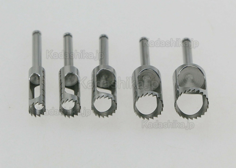 5Pcs/キット 歯科インプラント手術骨移植ドリル トレフィンドリル 外科用バー&ホルダー 5Pcs/キット 歯科インプラント手術骨移植ドリル トレフィンドリル 外科用バー&ホルダー