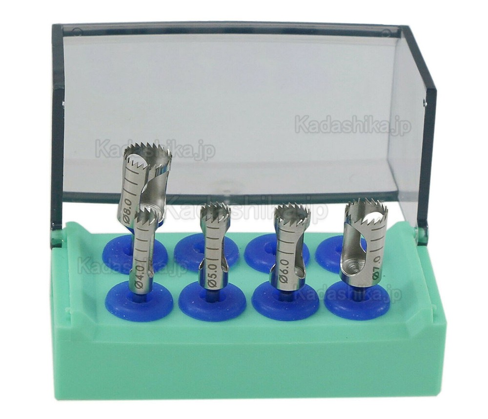 5Pcs/キット 歯科インプラント手術骨移植ドリル トレフィンドリル 外科用バー&ホルダー 5Pcs/キット 歯科インプラント手術骨移植ドリル トレフィンドリル 外科用バー&ホルダー