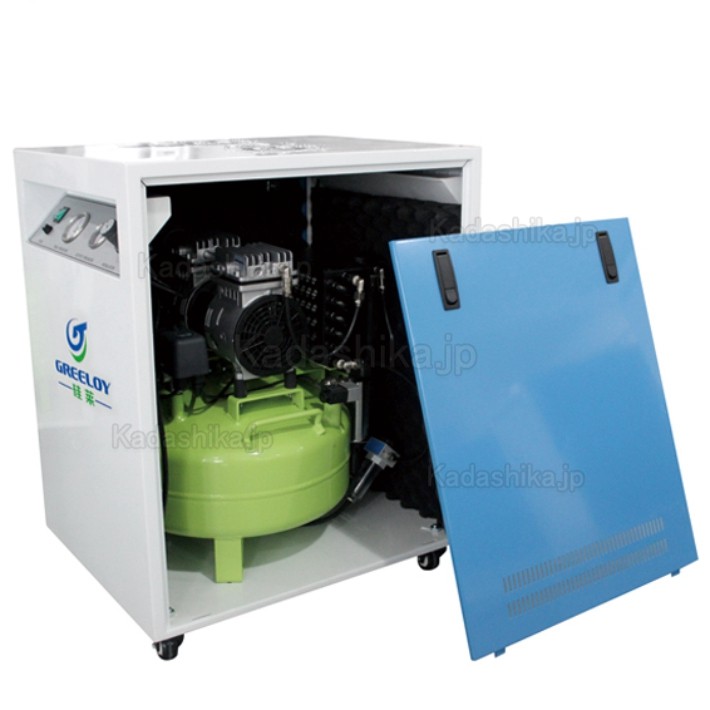 Greeloy® GA-61XY 歯科エアコンプレッサー 0.75馬力 22L (ドライヤーと消音ボックス付き) Greeloy® GA-61XY 歯科エアコンプレッサー 0.75馬力 22L (ドライヤーと消音ボックス付き)