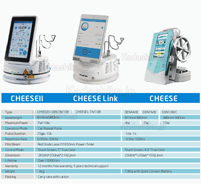 Gigaalaser CHEESE Mini歯科用ダイオードレーザー治療器 4-10W 810/940/980nm