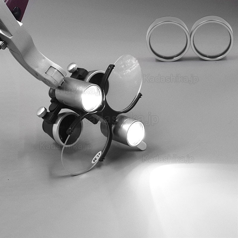 2.5/3.5X 歯科用ヘッドバンド拡大鏡(ルーペ)、5W LED ヘッドライト & 老眼メガネ付き 2.5/3.5X 歯科用ヘッドバンド拡大鏡(ルーペ)、5W LED ヘッドライト & 老眼メガネ付き