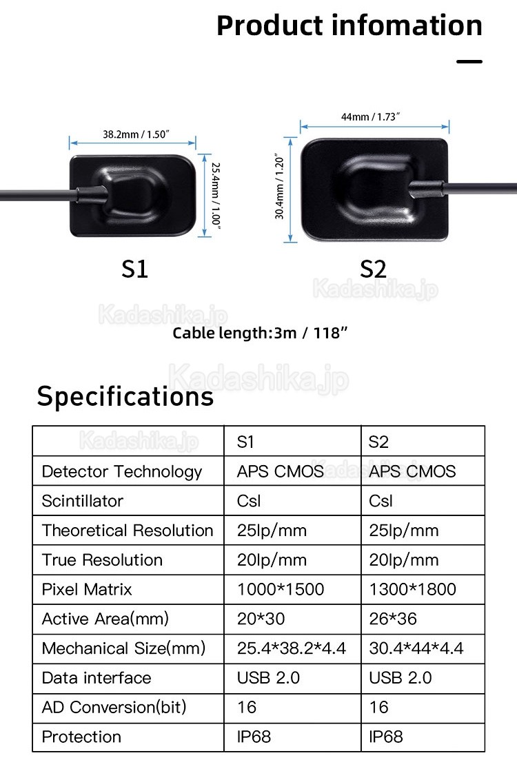 高周波歯科用ハンドヘルドポータブルレントゲン 機器+ 歯科ccd センサー