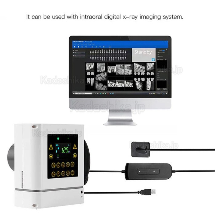 高周波歯科用ハンドヘルドポータブルレントゲン 機器+ 歯科ccd センサー