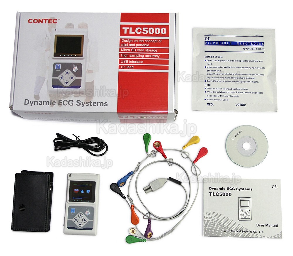 CONTEC TLC5000 携帯型心電計 ECGモニター 12誘導心電図 24時間 同期アアナライザー CONTEC TLC5000 携帯型心電計 ECGモニター 12誘導心電図 24時間 同期アアナライザー