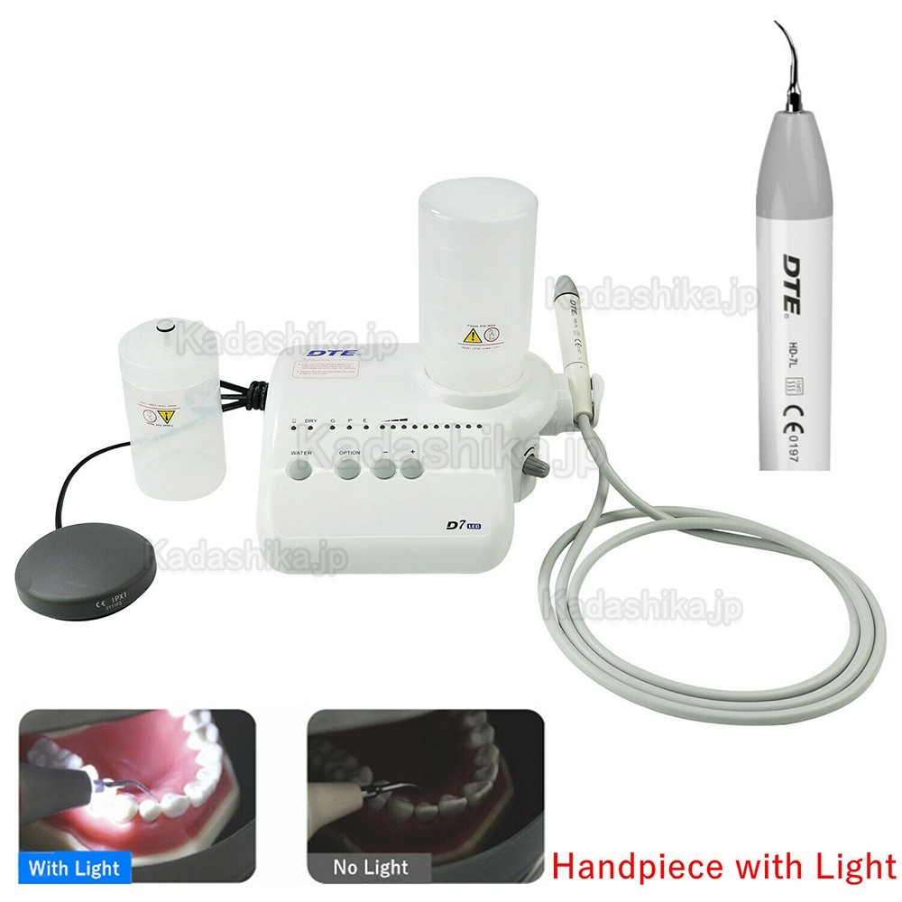 Woodpecker® DTE D7 歯科ピエゾ超音波スケーラー (LED付き、SATELEC 