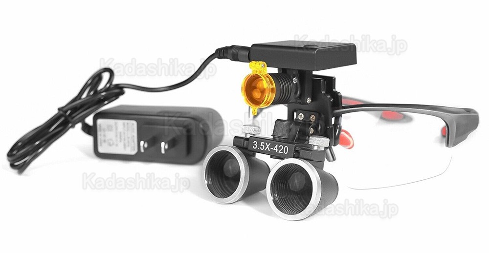 YUYO DY-117 3.5倍 歯科ルーペ + DY-010 ワイヤレス 3W LED ヘッドライト YUYO DY-117 3.5倍 歯科ルーペ + DY-010 ワイヤレス 3W LED ヘッドライト