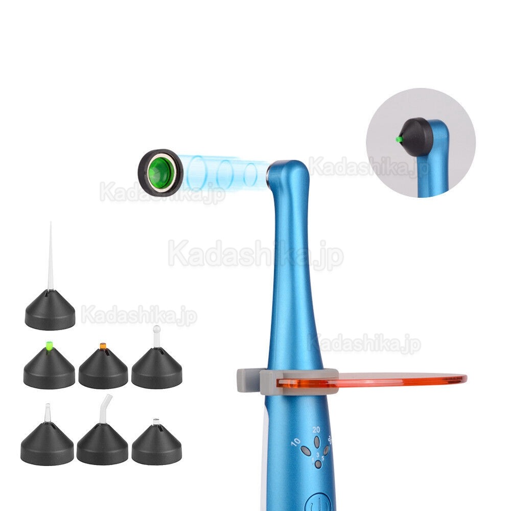 歯科1秒硬化ワイヤレスLED光重合照射器 7レンズ付き 2500MW/c㎡